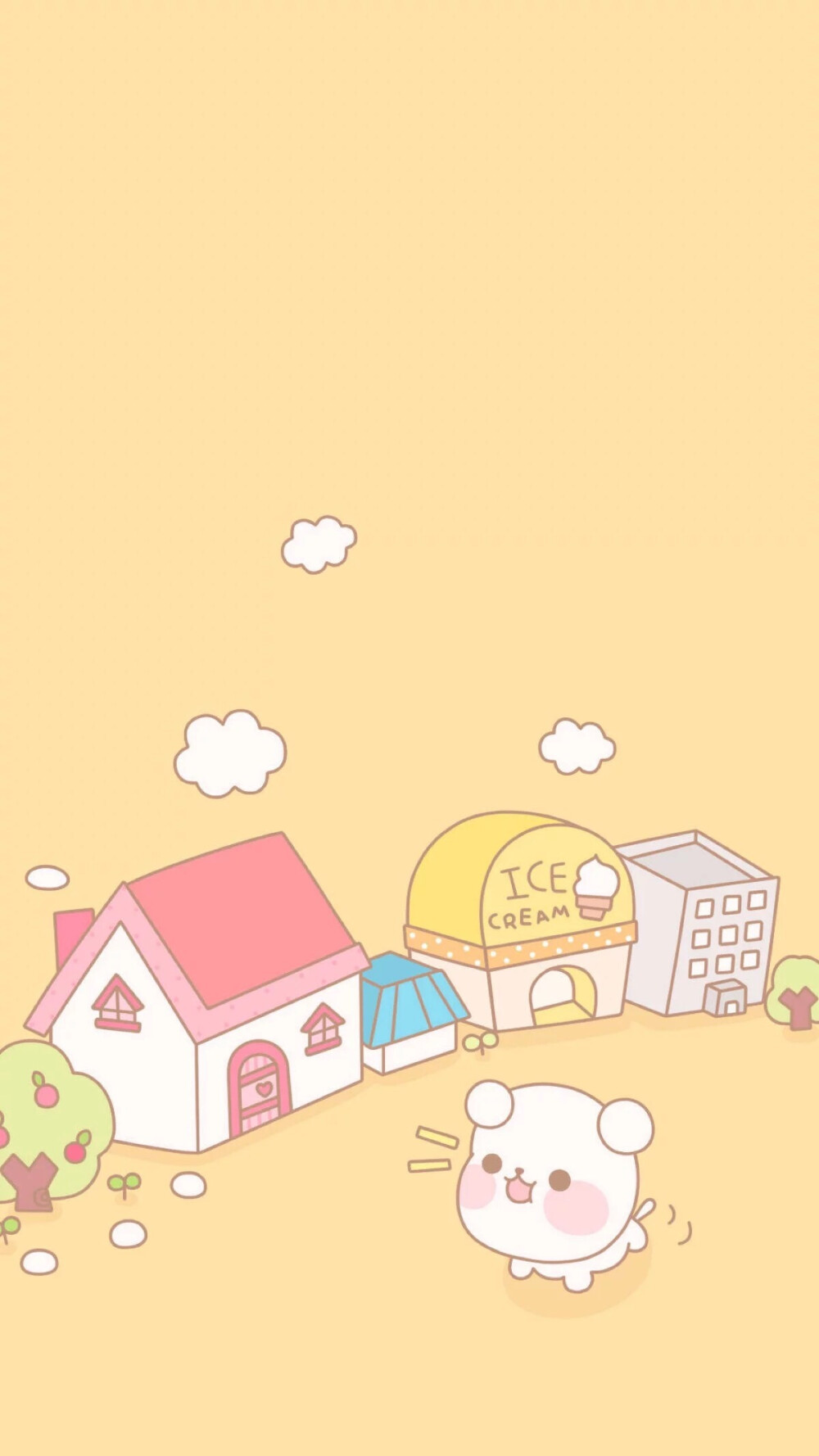 卡通清新平铺男女屏保锁屏高清主题套图情侣壁纸▂