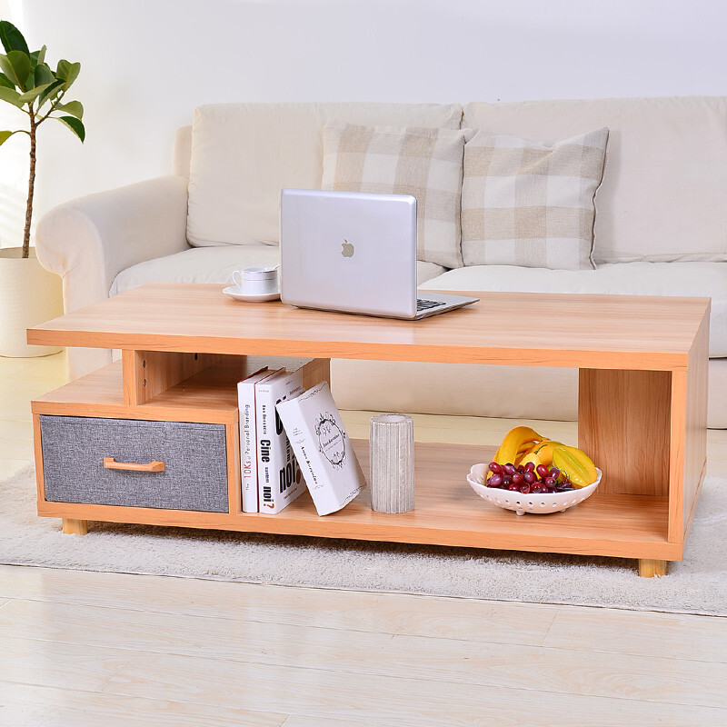 茶几简约现代小户型经济型客厅家具木质桌子长方形多功能组装柜子
