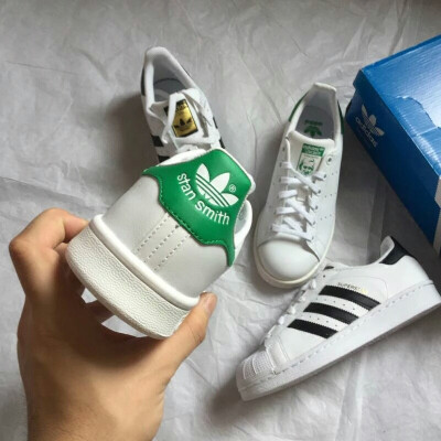 Adidas 三叶草 STAN SMITH 绿尾 M20324 金标 superstar C77124