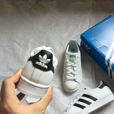 Adidas 三叶草 STAN SMITH 绿尾 M20324 金标 superstar C77124