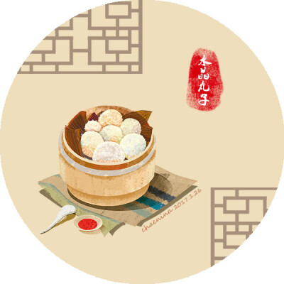 年夜美食。-卡克妮娜_插图,美食_涂鸦王国插画