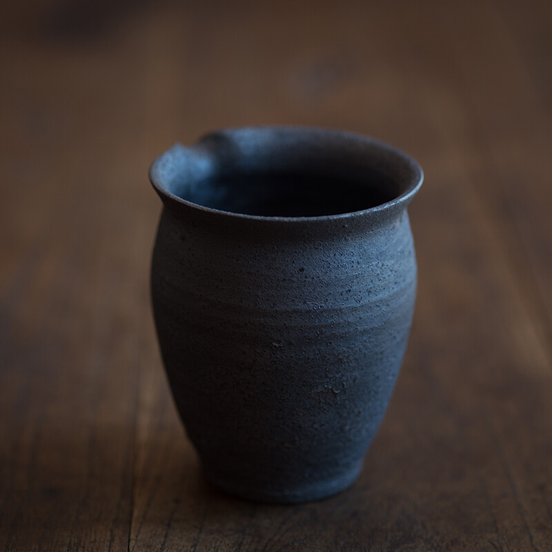 职人手作 粗陶公道杯 环保金属釉陶瓷杯 复古分茶器 茶具配件