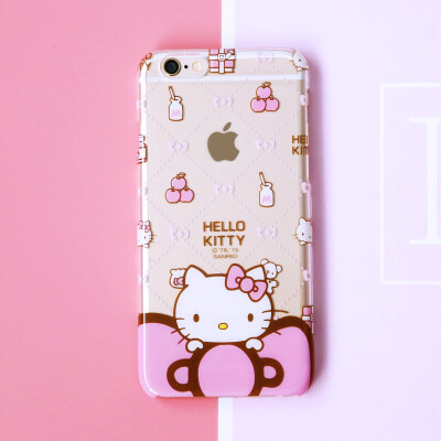 猪娃礼物 Hello kitty iphone6S plus手机壳保护壳甜点苹果手机套