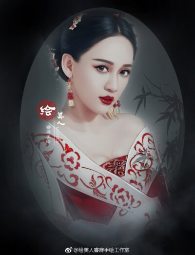 微博：绘美人睿麻手绘工作室 陈乔恩手绘图 转绘图作品 乔恩美图 都录有绘画视频 请不要随意抹水印盗图商用哦 转载请注明出处 谢谢