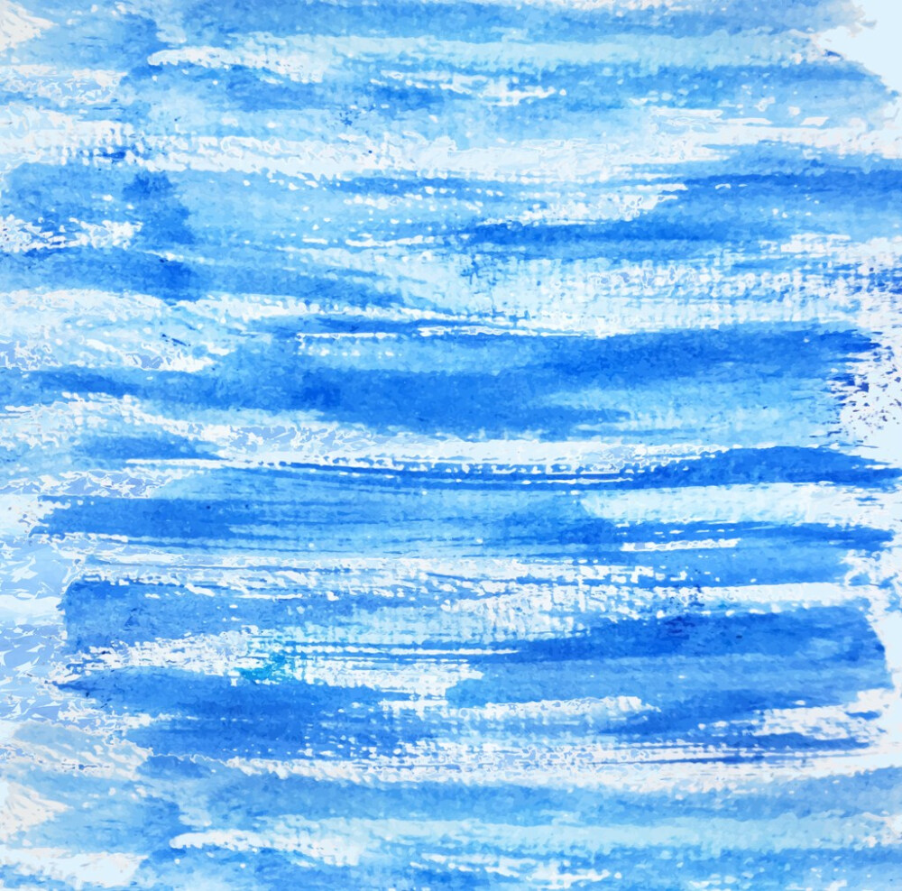 蓝色水彩笔刷背景矢量素材