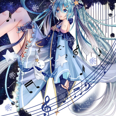 初音未来 雪未来2017 画师：巫烨 本作品pixiv id=59913861