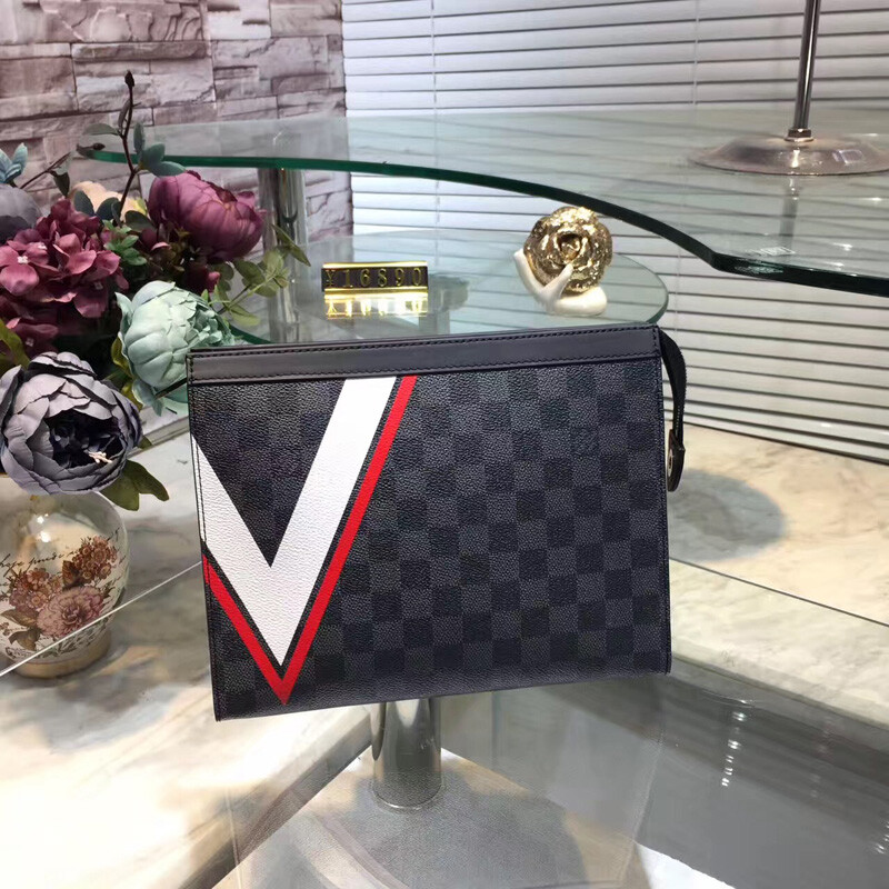 N64023 LV 2017美洲杯系列 Pochette Voyage 中号手袋 LV斜挎包 LV肩背包 红色