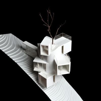 齐云山树屋,建筑模型