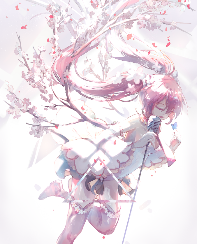 初音未来 樱初音 画师：茶見 本作品pixiv id=62288504