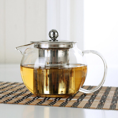 达物志 加厚玻璃茶壶耐热泡茶壶不锈钢过滤花茶壶耐高温养生茶具