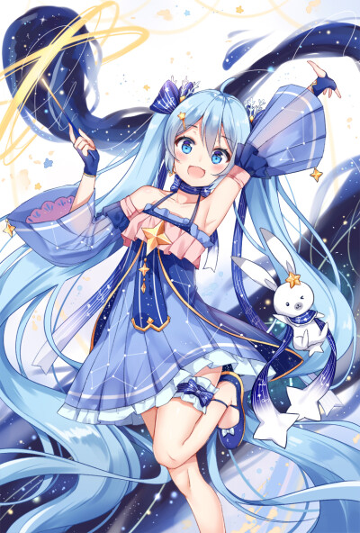 初音未来 雪未来2017 绘师：豆芽菜 本作品pixiv id=61931955