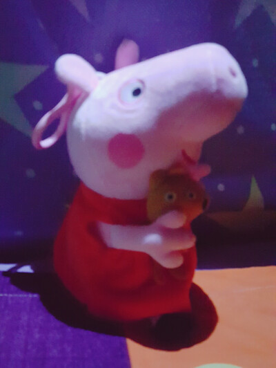 他终于送我这只猪了，佩琪piggy小猪。要买正版哦，手感好到没天理