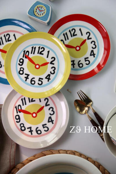 ZJ HOME 英国 摩登复古时钟系列早餐盘/麦片碗/早餐杯/多款可选