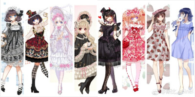 #LOLITA# 近来画的小裙子们第二波~P站→O网页链接 ​​​​【魔女卡提】【斯比】