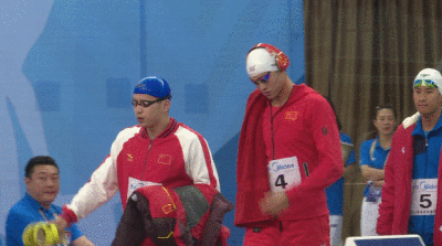 2017青岛游泳冠军赛男子400自，世界上最会游泳的人出场了。孙杨20170410