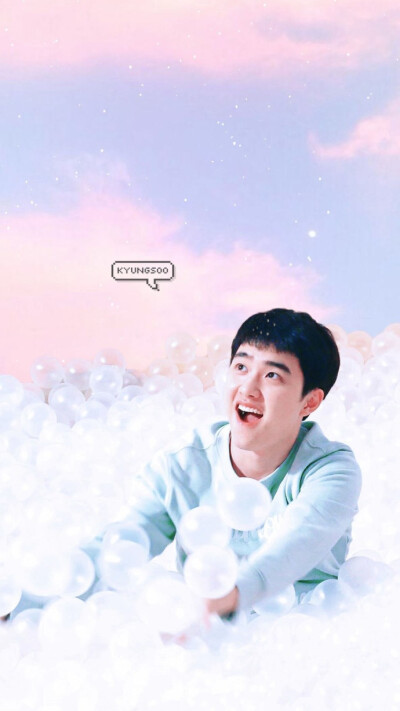 Cr. Twitter: ployhzg 超级好看的壁纸 饭制 EXO 都暻秀 D.O. 太可爱了呜呜