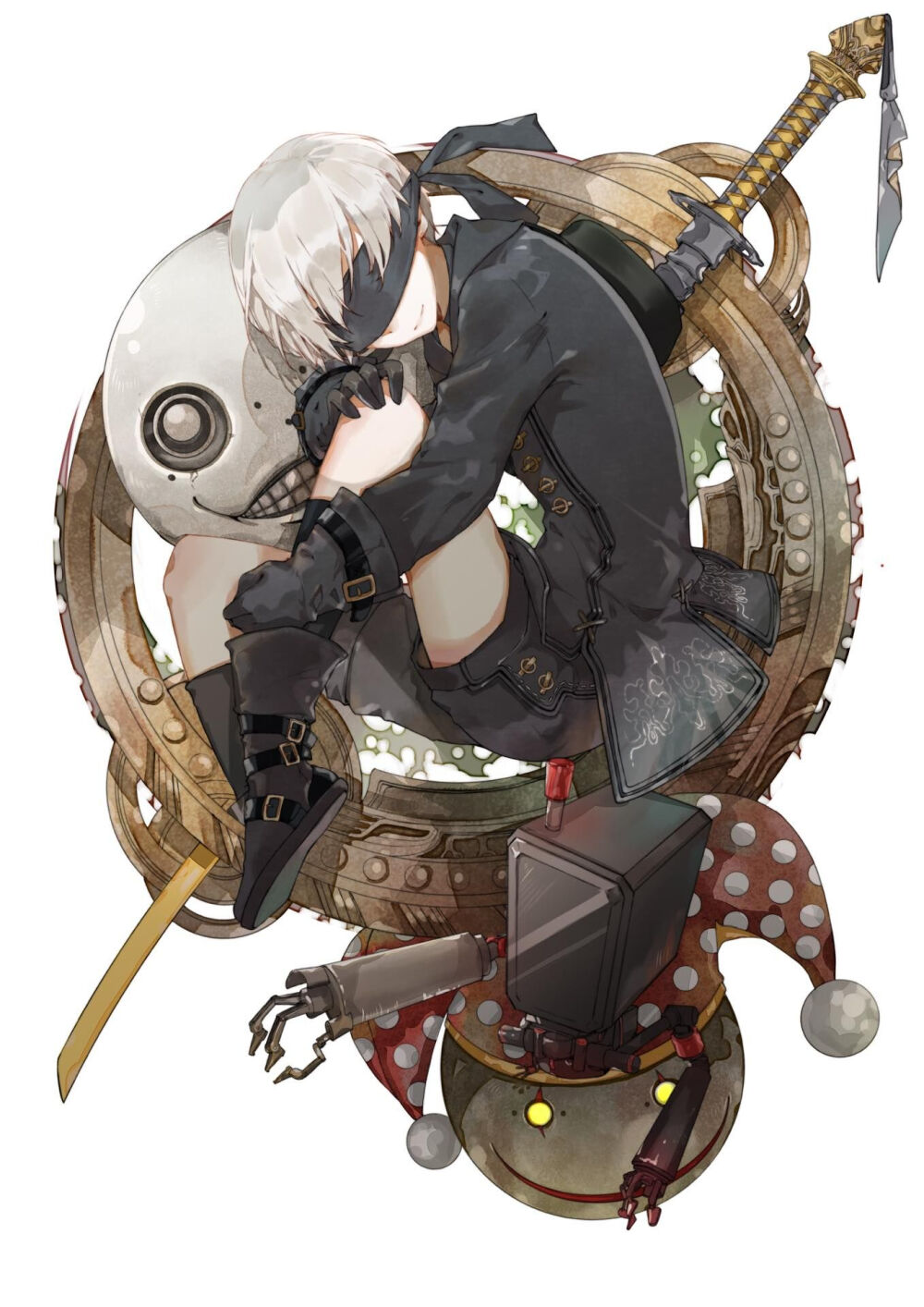 尼尔：机械纪元 NieR：Automata 9S 绘师：不知为何物之神 本作品pixiv id=61672829