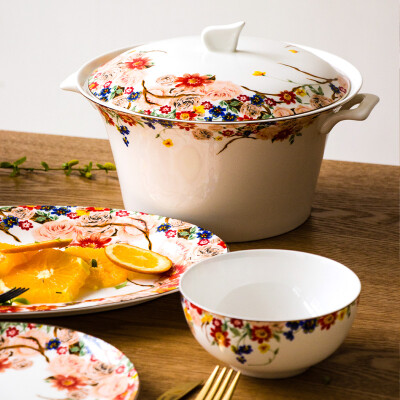 骨瓷餐具套装碗套装碗碟套装碗盘套装家用陶瓷礼品创意欧式餐具