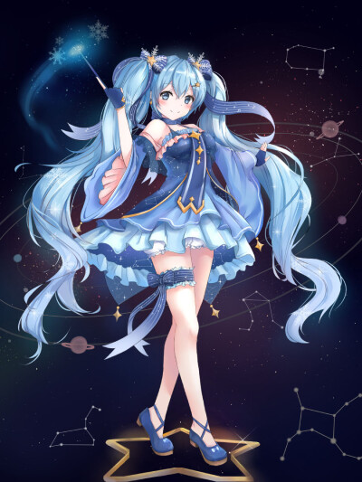 初音未来 雪未来2017 绘师：むなぺ 本作品pixiv id=62356461