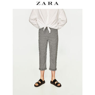 ZARA TRF 女装 格纹长裤 06189050064