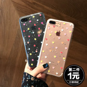 闪粉爱心苹果6S手机壳硅胶透明iPhone7手机套卡通可爱6plus软壳女