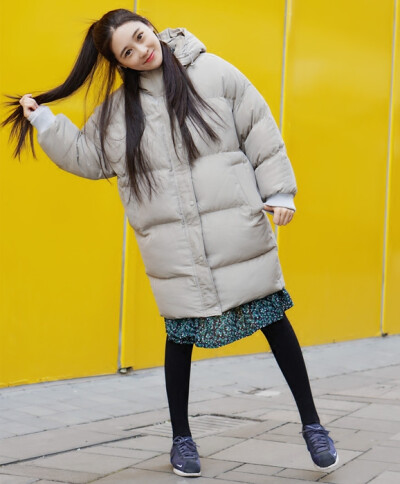 2016冬季 大热韩版宽松带帽长款棉服 面包服 厚外套 女款