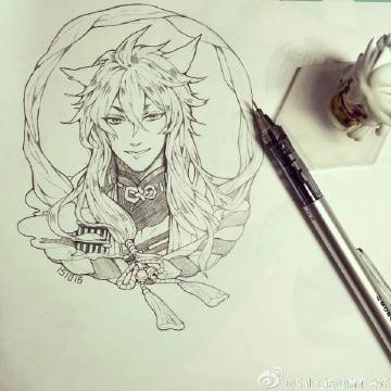 #刀剑乱舞#美男#线稿#