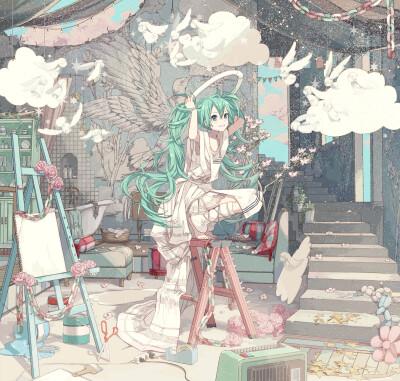 id=61841274 画师：えこいくしま VOCALOID 初音ミク ミクの日2017 ミクの日 クリック推奨 ミクさんマジ天使 ハイセンス なにこれ素敵 VOCALOID10000users入り これはいい初音