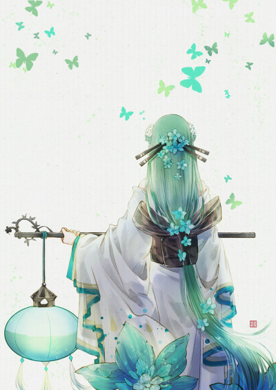 冰绡_阴阳师手游插画-灯姐