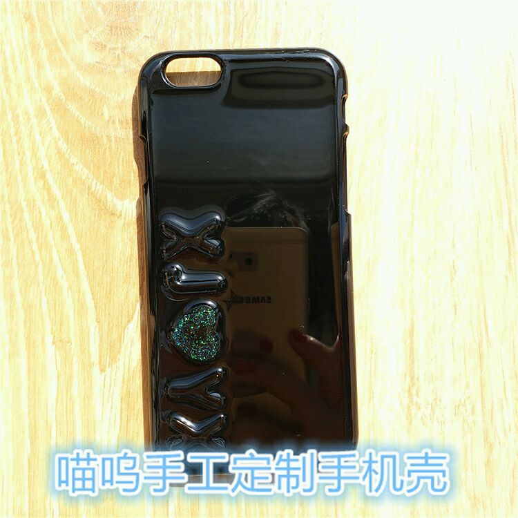 包邮苹果iphone6/7 plus鲜花真花干花永生花手机壳纯手工定制字母同款 ​​​