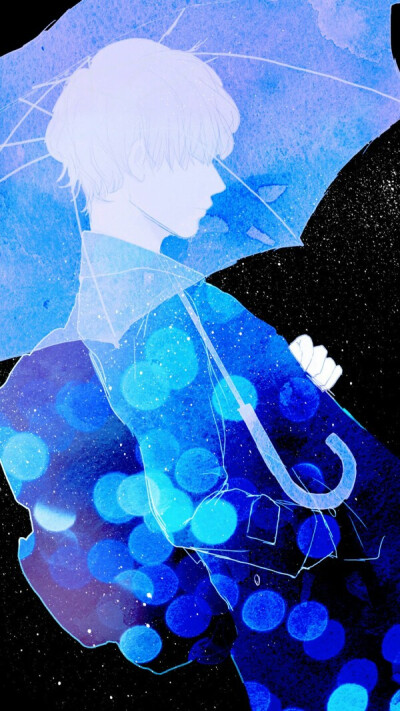 【 Blue- cool tone 】蓝色 冷色系 P站 二次元 动漫 插画 涂鸦 手绘 意境 唯美 壁纸 少年