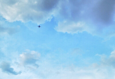 天空, 飞机, 蓝天, 蓝色, 壁纸, 梦幻, 美, 摄影, 原创, 风景, 云 