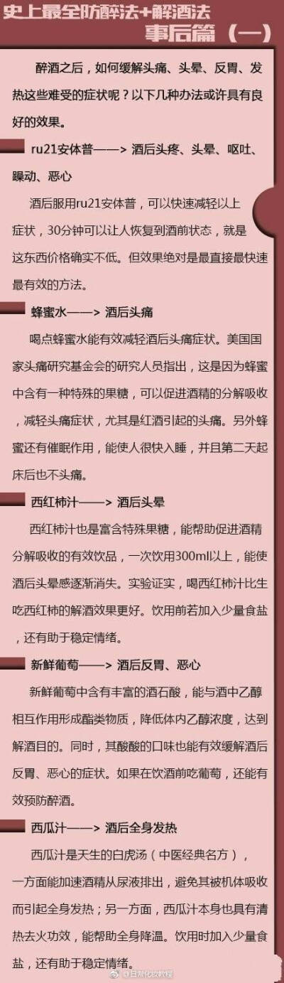 【史上最全的防醉酒+解酒方法】
酒醉伤身 为身边喝酒的朋友收藏