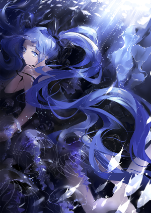 深海少女 初音未来 绘师：nanobe  本作品pixiv id=45443947