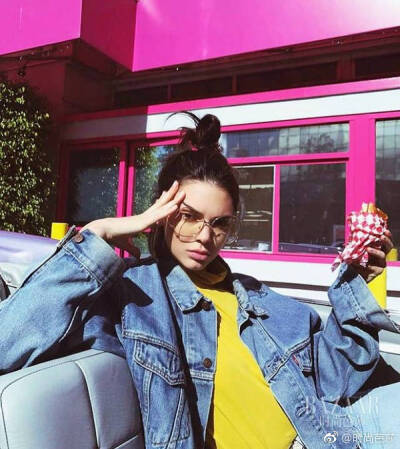 配色 亮黄+牛仔蓝 kendall