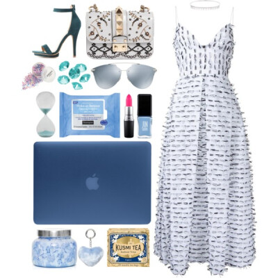 A fashion look from April 2017 featuring alex perry dresses, platform heel sandals and polka dot bag. Browse and shop related looks.