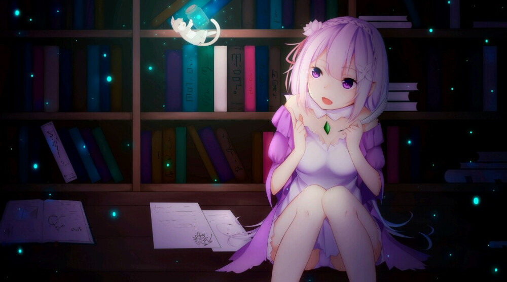 【来源pixiv，侵删】
画师：jie
艾米莉娅（亦译：爱蜜莉雅），《Re：从零开始的异世界生活》女主角。银发紫瞳，混血半精灵，银发美少女，EMT！ 帕克。
动漫二次元原创/同人画/插画/手绘/女生头像/壁纸/锁屏/背景/美少女/银发/银长直/紫瞳/白丝