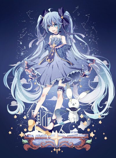 初音未来 雪未来2017 绘师：アズレ-AOI- 本作品pixiv id=59063266