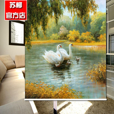 定制
油画天鹅卷帘 定制窗帘 房间门帘 定制玄关 隔断 挂画