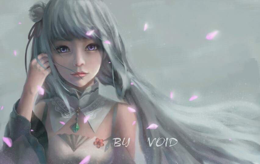 【来源pixiv，侵删】Emilia
画师：void_0
艾米莉娅（亦译：爱蜜莉雅），《Re：从零开始的异世界生活》女主角。银发紫瞳，混血半精灵，银发美少女，EMT！
动漫二次元原创/同人画/插画/手绘/女生头像/壁纸/锁屏/背景/美少女/银发/银长直/紫瞳/白丝