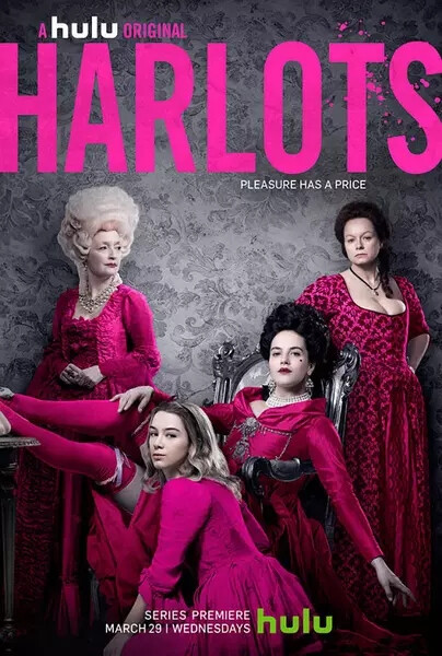 《名姝》 ITV和Hulu近日宣布一部直接成剧的新剧《Harlots》，本剧将在英国的ITV Encore平台和美国的Hulu流媒体服务平台上播出。目前参演的演员有 Samantha Morton、Lesley Manville和Jessica Brown Findlay，由Monumental Pictures制作。
本剧背景设置在十八世纪的英国乔治王朝时期，是一部会让人重新审视这个城市最具商业价值的产业——性产业的家庭剧。本剧根据真实女性事件改编，讲述了Margaret Wells（Morton饰）和她的女儿们的生活，她努力让自己在一个母亲和妓院所有者这两个角色之间调和。当她的事业遭