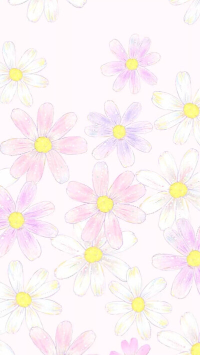 手机壁纸 平铺粉紫色花