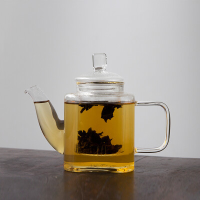 耐高温玻璃方形茶壶 泡茶壶 过滤内胆花草茶水壶 冲茶器