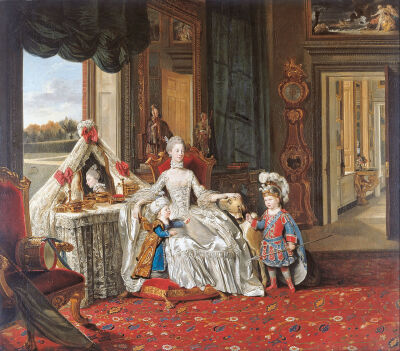 Queen Charlotte with her Two Eldest Sons,Johan Zoffany, 1765