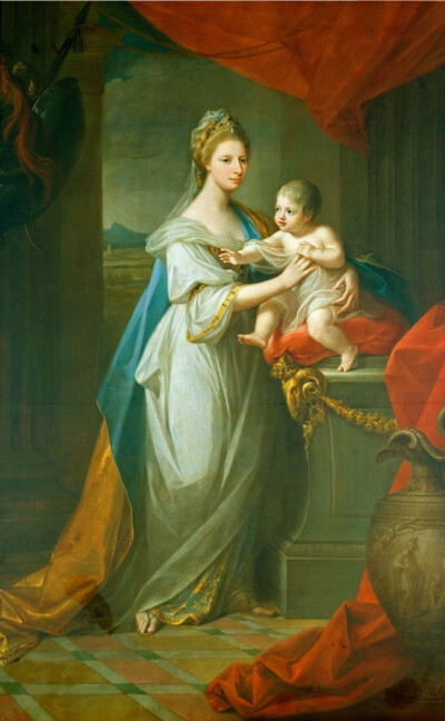 Augusta by Angelica Kauffman, 1767;Royal Collection, London
Princess Augusta Frederica of Great Britain (31 July 1737 – 23 March 1813) was a granddaughter of George II and the only elder sibling of G…