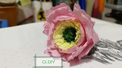 CI.DIY皱纸花