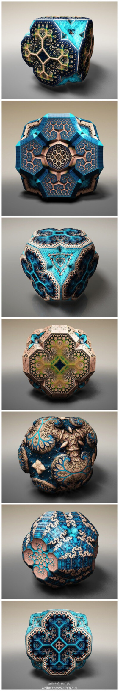 Fabergé Fractals是他的“分形艺术”作品，名字叫 宇宙遗珠