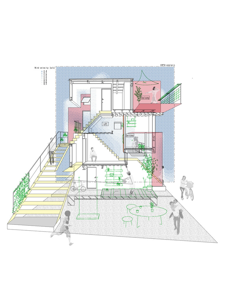 转角处的惊喜 日本公寓,Diagram将生活的景致交织在一起
这是一个位于郊区居民区街角的七单元公寓项目。该项目旨在利用随机摆放在公寓各处的外部空间来打造一种多样化的生活风景