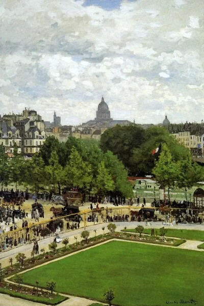 Claude Monet, The Garden of the Princess (公主花园), 1867. Oil on canvas; 91.8 x 61.9 cm. Oberlin College, Ohio