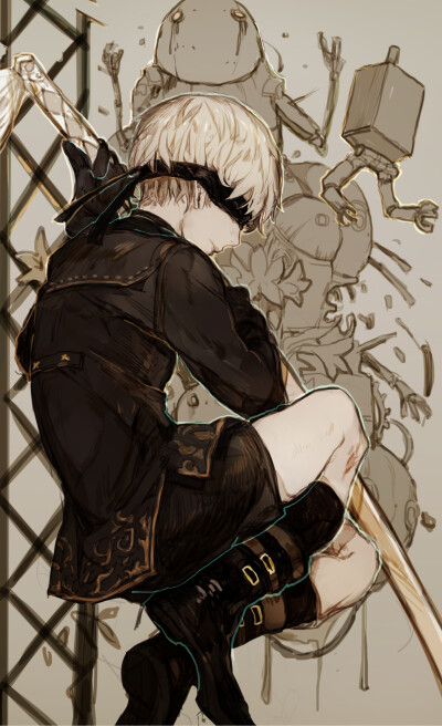 NieR：Automata 尼尔：机械纪元 9S 绘师：ひらんこ 本作品pixiv id=62546187